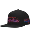 Mitchell & Ness Men's Black Washington Capitals Core Team Script 2.0 Snapback Hat In Black