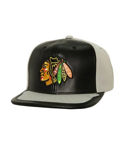 Mitchell & Ness Men's Black/gray Chicago Blackhawks Day One Snapback Hat In Black,gray