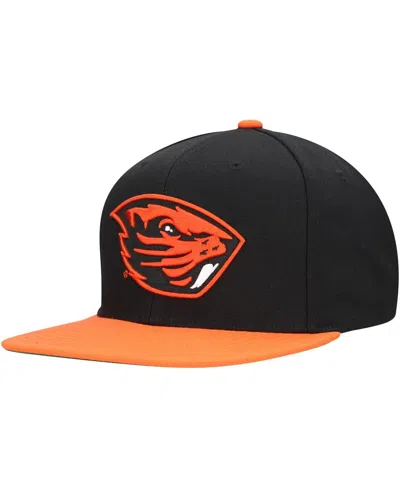 Mitchell & Ness Men's Black/orange Oregon State Beavers 2-tone 2.0 Snapback Hat In Black,orange