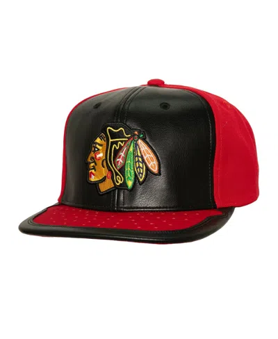 Mitchell & Ness Mitchell Ness Men's Black/red Chicago Blackhawks Day One Snapback Hat In Black Red