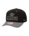 Mitchell & Ness Men's Black/silver Los Angeles Kings Backside Script Two-tone Pro Crown Adjustable Hat In Black,silver
