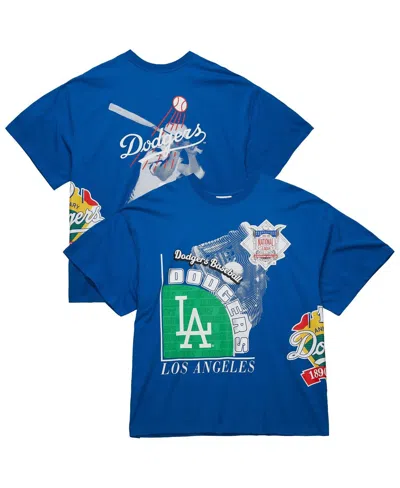 Mitchell & Ness Men's Blue Los Angeles Dodgers Cooperstown Collection Logo Blast T-shirt In Royal