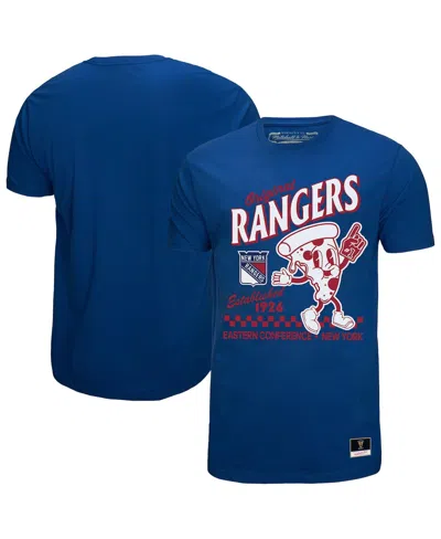 MITCHELL & NESS MEN'S BLUE NEW YORK RANGERS LOCAL FOOD T-SHIRT