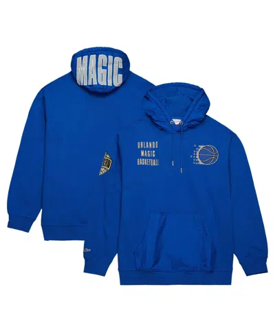 Mitchell & Ness Men's Blue Orlando Magic Team Og 2.0 Vintage Logo Fleece Pullover Hoodie