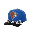 Mitchell & Ness Men's Blue/black New York Knicks Underarch Two-tone Pro Crown Snapback Hat