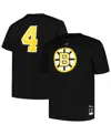 Mitchell & Ness Men's Bobby Orr Black Boston Bruins Big Tall Name Number T-shirt In Black
