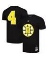Mitchell & Ness Men's Bobby Orr Black Boston Bruins Big Tall Name Number T-shirt In Black