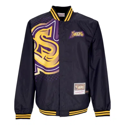 Mitchell & Ness Men's Bomber Jacket Nba Big Face 7.0 Jacket Loslak Black
