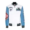 Mitchell & Ness Men's Bomber Jacket Nba Burst Warm Up Jacket No 21 Kevin Garnett Mintim In Multi/white