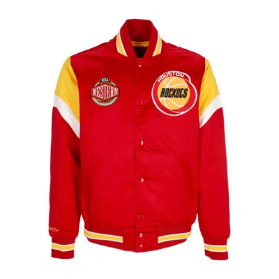Mitchell & Ness Men's Bomber Jacket Nba Heavyweight Satin Jacket Houroc Original Team Colors