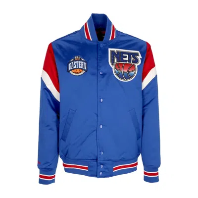 Mitchell & Ness Men's Bomber Jacket Nba Heavyweight Satin Jacket Nejnet Original Team Colors