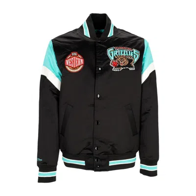 Mitchell & Ness Men's Bomber Jacket Nba Heavyweight Satin Jacket Vangri Original Team Colors