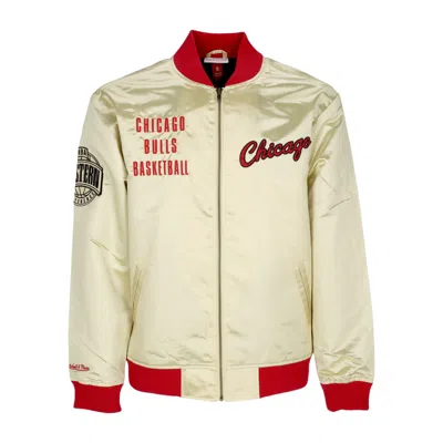 Mitchell & Ness Men's Bomber Jacket Nba Team Og 2.0 Lightweight Satin Jacket Vintage Logo Chibul Gold