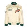 Mitchell & Ness Men's Bomber Jacket Nba Team Og 2.0 Lightweight Satin Jacket Vintage Logo Seasup Gold In Gold