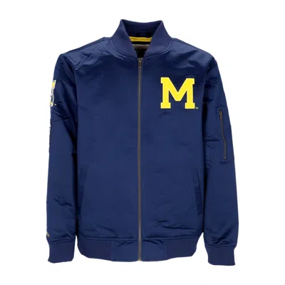 Mitchell & Ness Men's Bomber Jacket Ncaa Lightweight Satin Bomber Micwol Original Team Colors