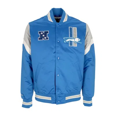 Mitchell & Ness Men's Bomber Jacket Nfl Heavyweight Satin Jacket Detlio In Original Team Colors