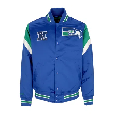 Mitchell & Ness Men's Bomber Jacket Nfl Heavyweight Satin Jacket Seasea In Original Team Colors