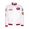 Mitchell & Ness Men's Bomber Jacket Nfl Hometown Lw Satin Jacket Saf49e White In White