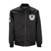 Mitchell & Ness Men's Bomber Jacket Nfl Lightweight Satin Bomber Oakrai Original Team Colors In Original Team Colors