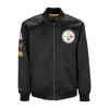 Mitchell & Ness Men's Bomber Jacket Nfl Lightweight Satin Bomber Pitste Original Team Colors In Original Team Colors