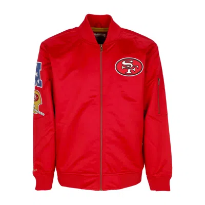 Mitchell & Ness Men's Bomber Jacket Nfl Lightweight Satin Bomber Saf49e Original Team Colors