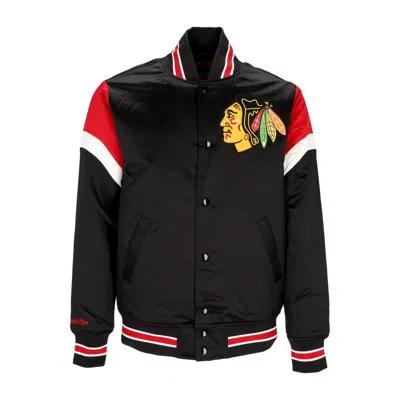 Mitchell & Ness Men's Bomber Jacket Nhl Heavyweight Satin Jacket Chibla Original Team Colors