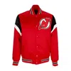 Mitchell & Ness Men's Bomber Jacket Nhl Heavyweight Satin Jacket Nejdev Original Team Colors In Original Team Colors