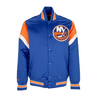Mitchell & Ness Men's Bomber Jacket Nhl Heavyweight Satin Jacket Neyisl Original Team Colors