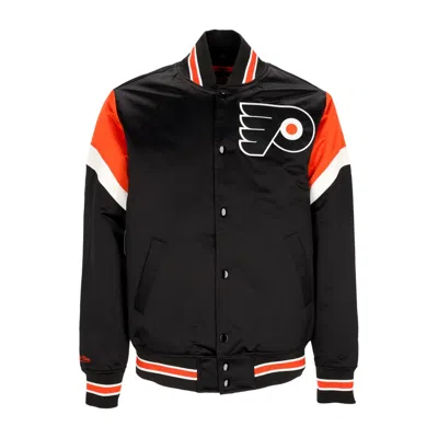 Mitchell & Ness Men's Bomber Jacket Nhl Heavyweight Satin Jacket Phifly Original Team Colors