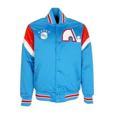 Mitchell & Ness Men's Bomber Jacket Nhl Heavyweight Satin Jacket Quenor Original Team Colors