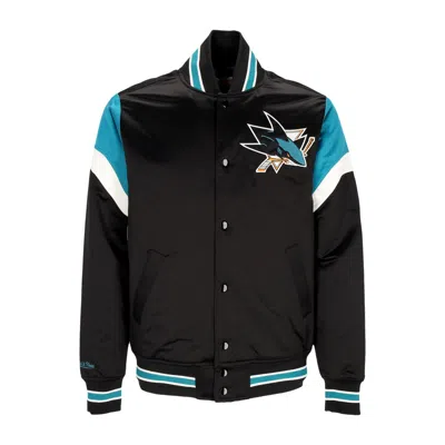Mitchell & Ness Men's Bomber Jacket Nhl Heavyweight Satin Jacket Sajsha Original Team Colors