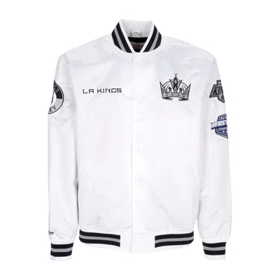Mitchell & Ness Men's Bomber Jacket Nhl Hometown Lw Satin Jacket Loskin In White