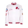 Mitchell & Ness Men's Bomber Jacket Nhl Hometown Lw Satin Jacket Quenor White In White