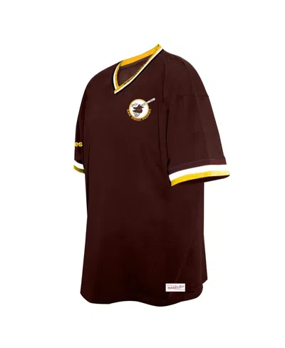 Mitchell & Ness Men's Brown San Diego Padres Big Tall V-neck T-shirt