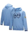 Mitchell & Ness Men's Carolina Blue North Carolina Tar Heels Chain Stich Fleece Pullover Hoodie In Light Blue