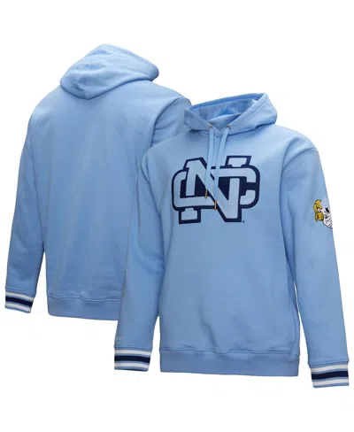 Mitchell & Ness Men's Carolina Blue North Carolina Tar Heels Chain Stich Fleece Pullover Hoodie In Light Blue