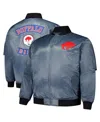 Mitchell & Ness Men's Charcoal Buffalo Bills Big Tall Bomber Full-zip Jacket In Charcoal