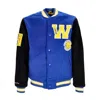 Mitchell & Ness Men's College Jacket Nba Team Legacy Varsity Jacket Golwar Royal/black In Royal/black