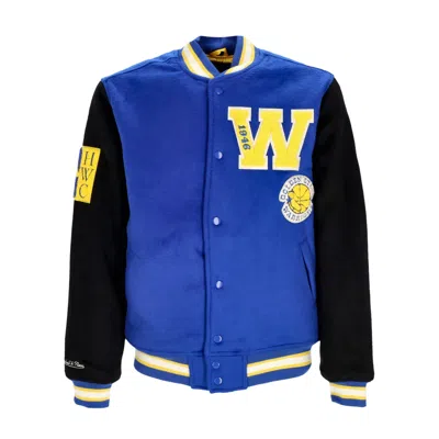 Mitchell & Ness Men's College Jacket Nba Team Legacy Varsity Jacket Golwar Royal/black