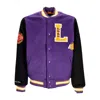 Mitchell & Ness Men's College Jacket Nba Team Legacy Varsity Jacket Loslak Purple/black In Purple/black