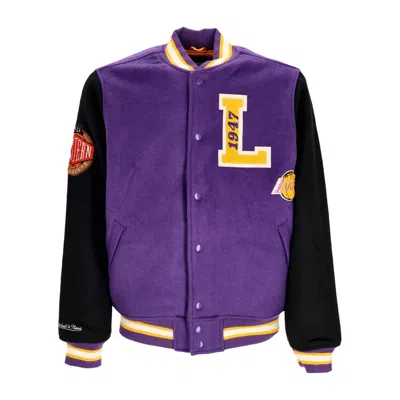 Mitchell & Ness Men's College Jacket Nba Team Legacy Varsity Jacket Loslak Purple/black
