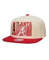 Mitchell & Ness Men's Cream Atlanta Braves Cooperstown Collection Speed Zone Snapback Hat In Cream