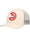 Mitchell & Ness Men's Cream Atlanta Hawks Trucker Adjustable Hat In Cream