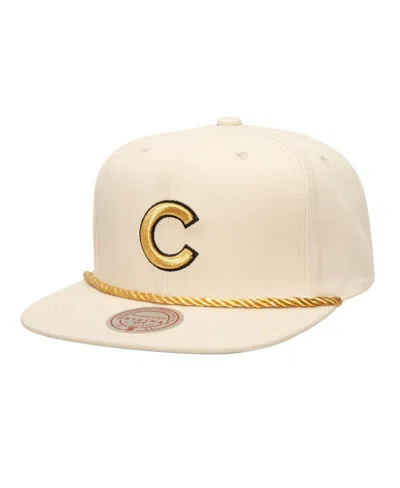 Mitchell & Ness Men's Cream Chicago Cubs Golden Ivory Snapback Hat