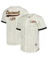 Mitchell & Ness Men's Cream Cincinnati Bengals Final Seconds Vintage Logo Mesh Button-up Shirt