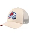 Mitchell & Ness Men's Cream Colorado Avalanche Foam Front Trucker Adjustable Hat In Cream