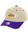 Mitchell & Ness Men's Cream Los Angeles Lakers Game On Two-tone Pro Crown Adjustable Hat In Cream