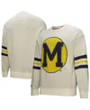 Mitchell & Ness Men's Cream Michigan Wolverines Retro Pullover Sweater In Cream