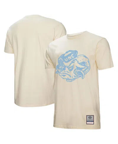 Mitchell & Ness Men's Cream North Carolina Tar Heels Vintage Tone T-shirt In White