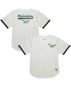Mitchell & Ness Cream Philadelphia Eagles Vintage Logo Final Seconds Full-button Mesh Top